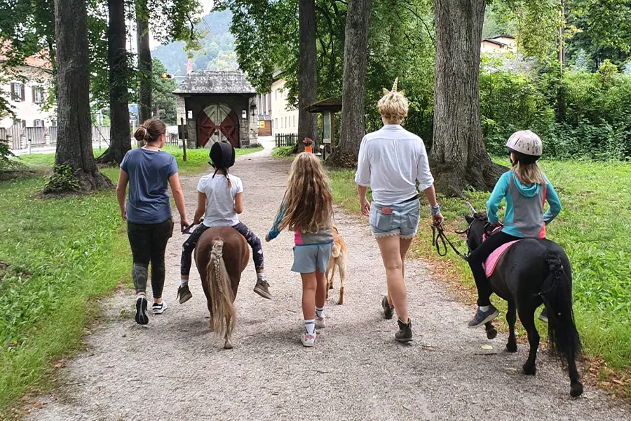 Spazieren durch den Matzenpark mit den Ponys - I hob an Vogel in Brixlegg / Tirol
