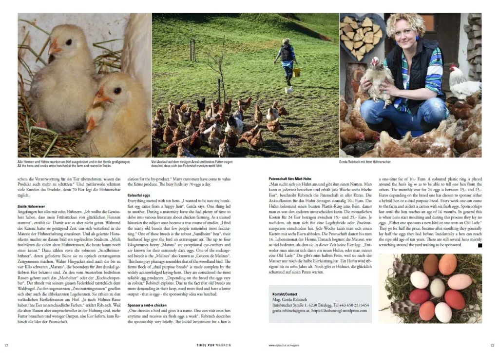 Pressebericht im Tirol Pur Magazin Alpbachtal 2017